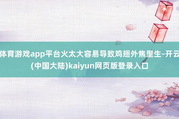 体育游戏app平台火太大容易导致鸡翅外焦里生-开云(中国大陆)kaiyun网页版登录入口